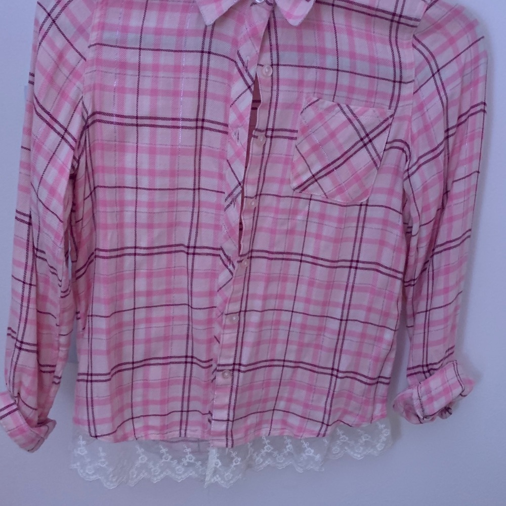 Pink plaid with lace
